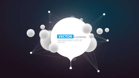 Abstract Bubbles Background with Round Label and Space Your Text. - Vector Designのイラスト素材