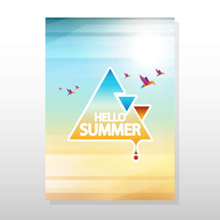 Summer Colorful Poster / Flyer Vector Illustration. Can be use Party Flyerのイラスト素材
