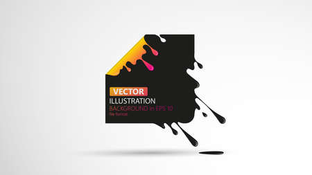 Vector illustration of abstract square. Abstract splash, liquid shape. Background for poster, cover, banner, placard.のイラスト素材