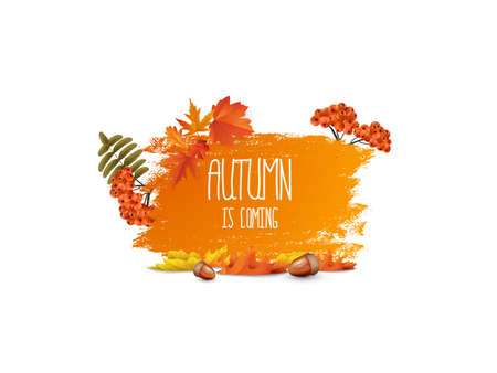 Autumn abstract background in grunge styleのイラスト素材