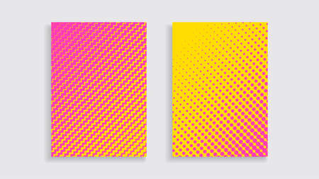 Covers with geometric pattern. Colorful backgrounds. Applicable for Banners, Placards, Posters, Flyers. Eps10 vector template.のイラスト素材
