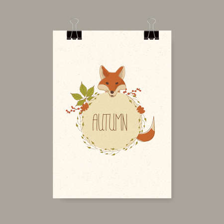 Vector design of pastel colored hand drawn style flyer. Vector Illustartion.のイラスト素材