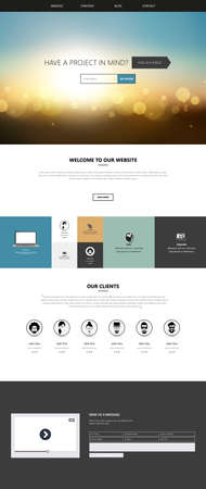 Website templates, icons, headers, blurred backgrounds and other vector elements for your design.のイラスト素材