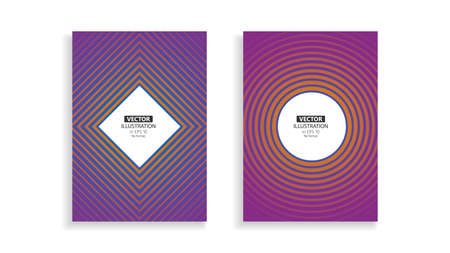 Covers with geometric pattern. Colorful backgrounds. Applicable for Banners, Placards, Posters, Flyers. Eps10 vector template.のイラスト素材