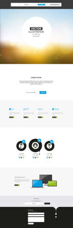 Website templates, icons, headers, blurred backgrounds and other vector elements for your design.のイラスト素材
