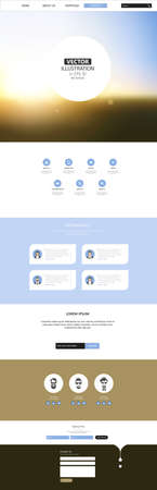 Website templates, icons, headers, blurred backgrounds and other vector elements for your design.のイラスト素材