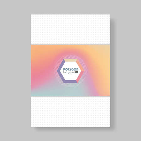 Holographic shapes backgrounds set. Modern geometric covers design. Applicable for gift cards, covers, posters, brochures, magazines.のイラスト素材