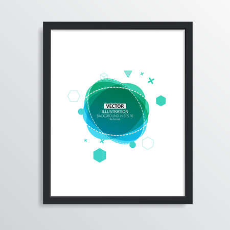 Covers templates set with graphic geometric elements. Applicable for brochures, posters, covers and banners. Vector illustrations.のイラスト素材