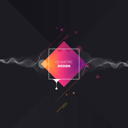 Hipster modern geometric abstract background. Use for modern design, cover, template, decorated, brochure, flyer.のイラスト素材