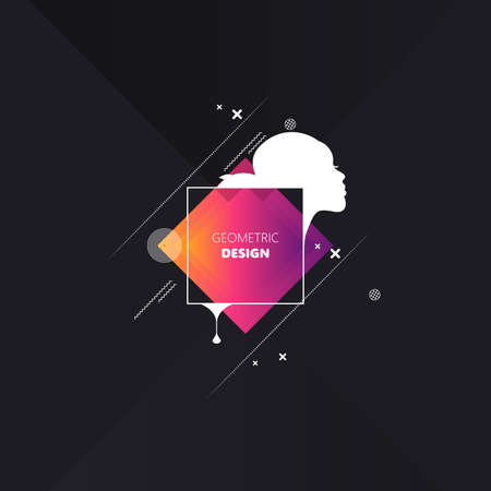 Hipster modern geometric abstract background. Use for modern design, cover, template, decorated, brochure, flyer.のイラスト素材