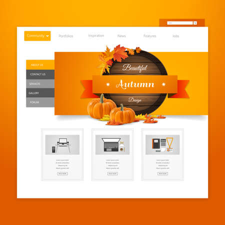 Website template designs. Modern flat design vector illustration concept of website design for website and mobile website development. Easy to edit and customize.のイラスト素材