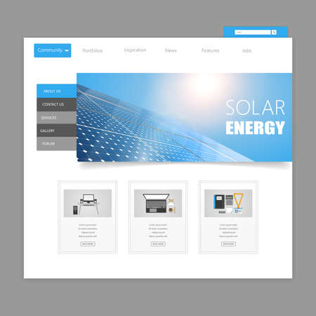 Website template designs. Modern flat design vector illustration concept of website design for website and mobile website development. Easy to edit and customize.のイラスト素材