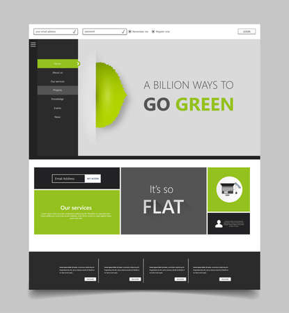 Website template designs. Modern flat design vector illustration concept of website design for website and mobile website development. Easy to edit and customize.のイラスト素材