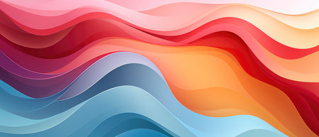 Colorful background with dynamic effect. Abstract wavy pattern. vector illustrationの素材