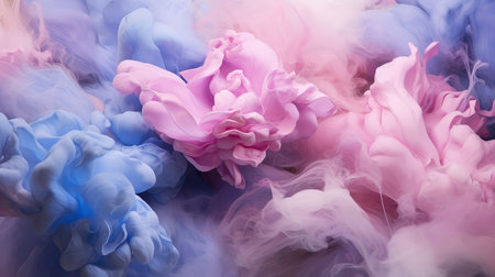 Colorful ink in water. Abstract background. Close-up.の素材