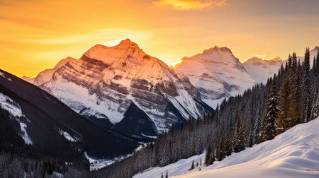 Sunset in the italian alps, Dolomites, Italyの素材