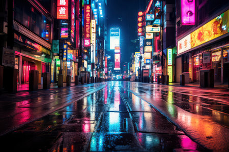 Night view of Akihabara in Tokyo, Japan. Akihabara is one of the most popular tourist destinations in Tokyo.の素材
