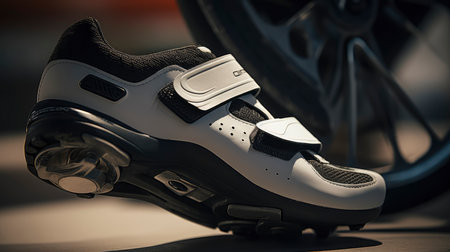 Close up of running shoes. Sport and healthy lifestyle concept. 3D Renderingの素材