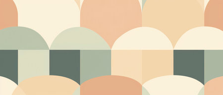 Abstract background with geometric shapes in pastel colors. Vector illustration.の素材