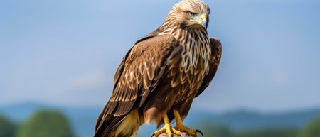 Close-up of a golden eagle (Buteo buteo)の素材