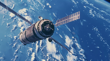 A representation of a futuristic space station built deep within the Earths core, showcasing advanced technology merging with the planets core structure. The station appears surrounded by molten magma, with various modules and structures visible in this unique setting.の素材