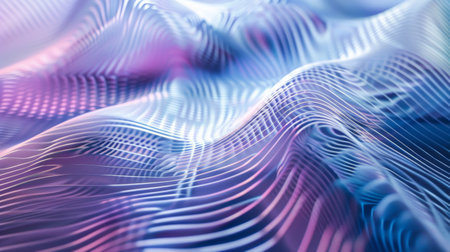 This abstract background features vibrant colors and wavy lines in a dynamic and captivating display. The intertwining lines create a sense of movement and energy, adding a playful and modern touch to any design project.の素材