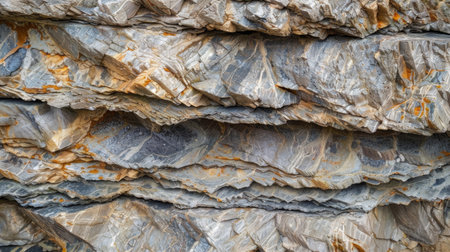 Close Up of Rock Face With Yellow Paintの素材