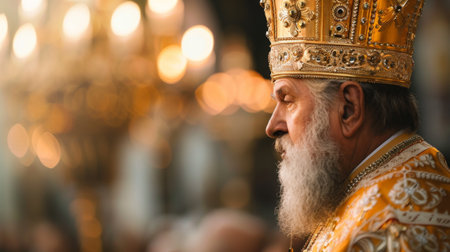 A detailed view of a person wearing a crown, showcasing intricate details and craftsmanship of the regal accessory. The focus is on the individuals head adorned with a symbol of royalty and power.の素材