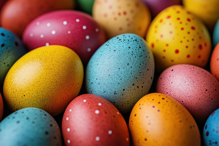 Festive eggs ready for spring!の写真素材