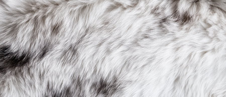 Soft fur with a blend of white and gray tones creates a cozy atmosphere ideal for enhancing home...