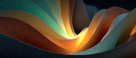 A collection of dynamic flowing waves showcases vibrant colors and intricate patterns creating a mesmerizing display of abstract art.の素材