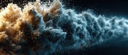 A dynamic display of clouds with contrasting colors creates an engaging visual effect showing movement and texture in an artistic manner.の素材