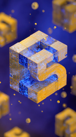 Translucent shapes float against a blue backdrop creating mesmerizing visuals with bubbles and reflections evoking depth.の素材