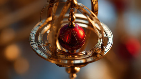 Colorful ornaments hang from an ornate display capturing the magic of New Year celebrations. Golden details enhance the festive atmosphere.の素材
