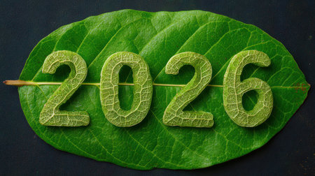 Celebrating freshness and hope for New Year 2026の素材