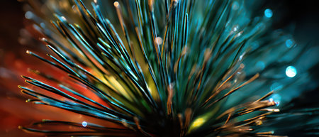 Festive colors dance in vibrant strokes capturing the essence of new beginnings and joyful gatherings during New Year celebrations.の素材