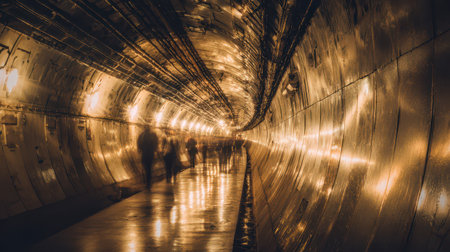 A once ordinary metro tunnel now sparkles like a magical crystal inviting passersby to celebrate the...