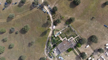 several houses seen from the sky