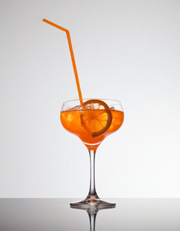 Spritz with orange on a white background. Ideal for Posters and Catalogsの素材