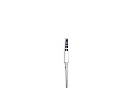 Earphone on white backgroundの写真素材