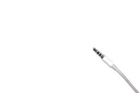 Earphone on white backgroundの写真素材