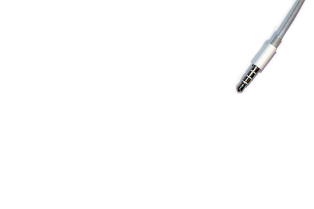 Earphone on white backgroundの写真素材