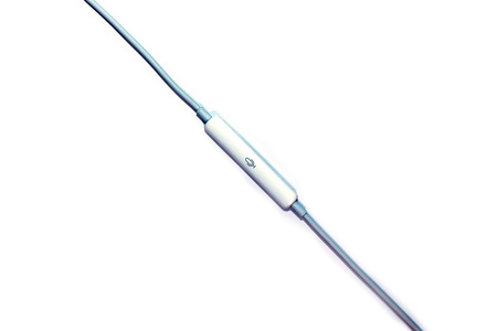 Earphone on white backgroundの写真素材