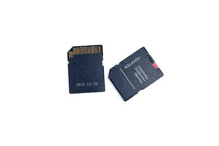 Micro SD Card with Micro SD Card to SD Card Adapterの写真素材