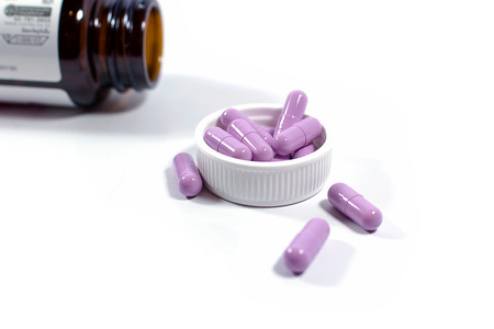 Vitamins extracted from grapes to nourish the skin. Packed in capsulesの写真素材
