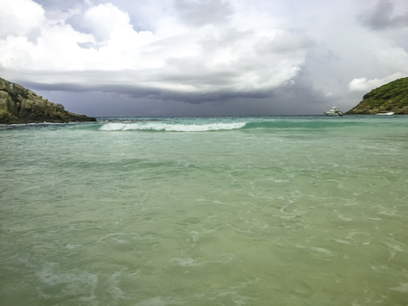 Beautiful tropical beach and andaman sea in Phuket Thailand.の写真素材