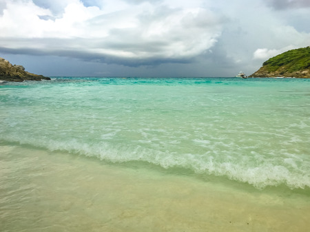 Beautiful tropical beach and andaman sea in Phuket Thailand.の写真素材