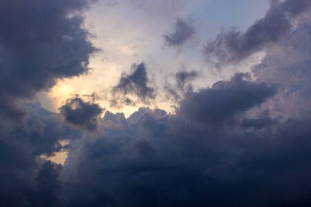 Beautiful nature : Clear blue sky and clouds.の写真素材