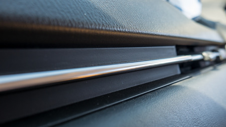 Close up interior detail of modern car.の写真素材