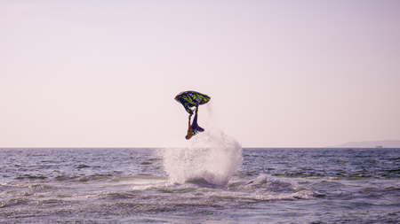 On Dec 10,2017. Jet ski cup 2017 at Jomtien Beach in Chon Buri, Thailand. Jet ski in match.のeditorial素材